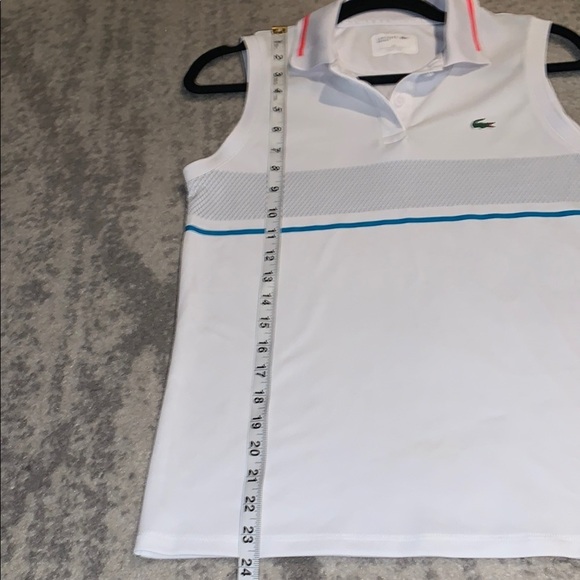 Lacoste White Polo with Red and Blue Details - Picture 7 of 8